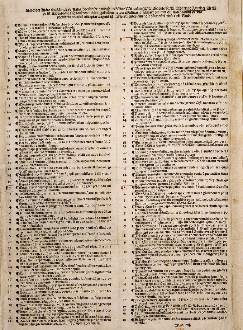 95개조 반박문(1517) 이미지